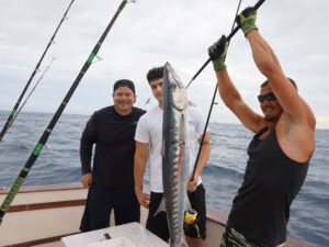 Barracuda caught during a nearshore fishing charter in Amelia Island.
