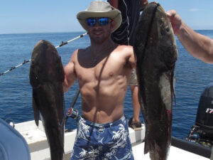 40lb Cobia caught offshore during an Amelia Island fishing charter.