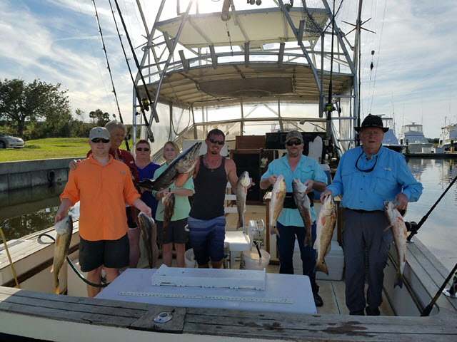 Slotted Redfish caught on a nearshore fishing trip from Fernandina Beach.
